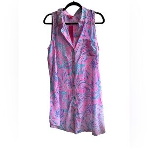 Lilly Pulitzer Vibrant Swirl Button Down Dress